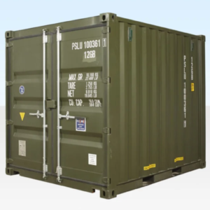 10ft x 8ft shipping containers for sale in green (RAL 6007)