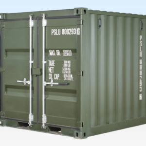 8ft One Trip Shipping Container Green (RAL 6007)