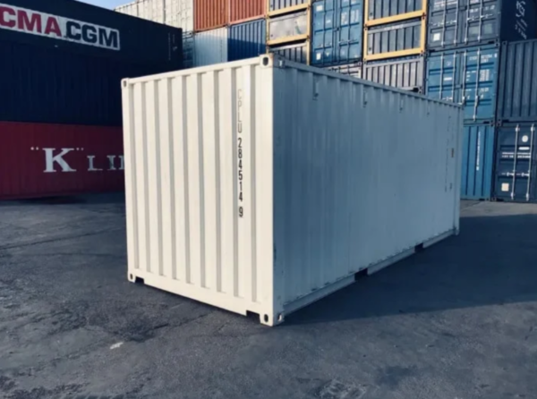 New 20ft x 8ft standard shipping containers (white RAL 9003)