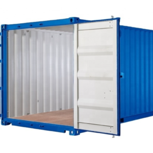 20ft Self Storage Container with Bamboo Floor – Blue (RAL 5010)